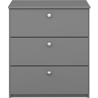 Product photograph of Memphis Grey 3 Drawer Small Chest from Choice Furniture Superstore