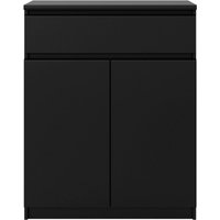 Product photograph of Naia Black 2 Door Cabinet from Choice Furniture Superstore