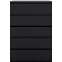 Product photograph of Naia Black 5 Drawer Chest from Choice Furniture Superstore