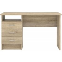 Product photograph of Function Plus Oak Effect 3 Drawer Desk from Choice Furniture Superstore