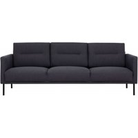 Product photograph of Larvik Dark Grey Fabric 3 Seater Sofa With Black Legs from Choice Furniture Superstore