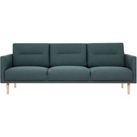 Product photograph of Larvik Green Fabric 3 Seater Sofa With Oak Legs from Choice Furniture Superstore