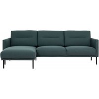 Product photograph of Larvik Green Fabric Corner Sofa With Black Legs - Lhf from Choice Furniture Superstore
