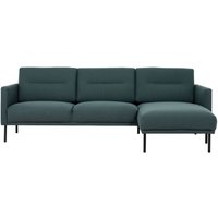 Product photograph of Larvik Green Fabric Corner Sofa With Black Legs - Rhf from Choice Furniture Superstore