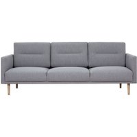 Product photograph of Larvik Light Grey Fabric 3 Seater Sofa With Oak Legs from Choice Furniture Superstore