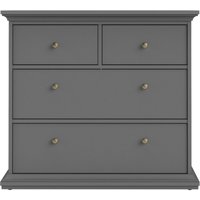 Product photograph of Paris Grey 2 2 Drawer Chest from Choice Furniture Superstore