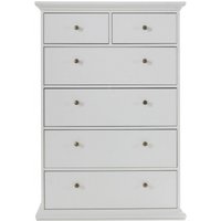Product photograph of Paris White 2 4 Drawer Chest from Choice Furniture Superstore