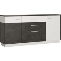 Product photograph of Zingaro Grey And White Extra Large Sideboard - 2 Doors from Choice Furniture Superstore