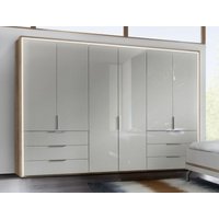 Product photograph of Nolte Concept Me 100 Imitation Sonoma Oak And Gloss White 6 Door Combi Wardrobe - 360cm from Choice Furniture Superstore