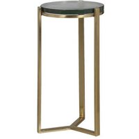Product photograph of Aubrey Glass And Gold Round Side Table from Choice Furniture Superstore