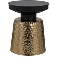 Product photograph of Freddie Black And Gold Round Side Table from Choice Furniture Superstore