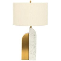 Product photograph of Liliana White And Gold Table Lamp from Choice Furniture Superstore