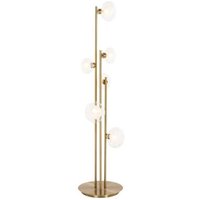 Product photograph of Luva Glass And Gold Metal Floor Lamp from Choice Furniture Superstore