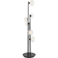 Product photograph of Luva Glass And Black Metal Floor Lamp from Choice Furniture Superstore