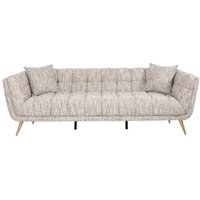 Product photograph of Huxley Beige Fabric 3 Seater Sofa With Brushed Gold Legs from Choice Furniture Superstore