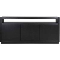 Product photograph of Oakura Black Oak 3 Door Sideboard from Choice Furniture Superstore