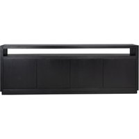 Product photograph of Oakura Black Oak 4 Door Extra Large Sideboard - 240cm from Choice Furniture Superstore