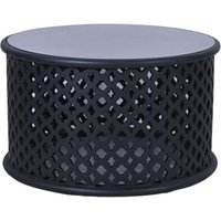 Product photograph of Clearance - Jaipur Lattice Black Mango Wood Round Coffee Table - Brand New Item from Choice Furniture Superstore
