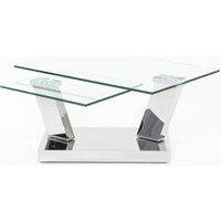 Product photograph of Fusion Swivel Glass Top Coffee Table from Choice Furniture Superstore