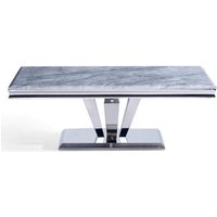 Product photograph of Dolce Grey Marble And Chrome Coffee Table from Choice Furniture Superstore
