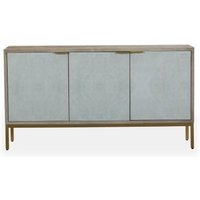 Product photograph of Clearance - Temis Faux Marble Finish Grey Washed 3 Door Medium Sideboard - Brand New Item from Choice Furniture Superstore
