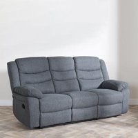 Product photograph of Windsor Dark Grey Fabric 3 Seater Recliner Sofa from Choice Furniture Superstore