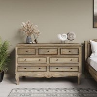 Product photograph of Fleur French Style Grey Chest - 7 Drawer from Choice Furniture Superstore
