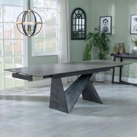 Product photograph of Garvin Dark Grey Ceramic Extending Dining Table - 160cm-240cm from Choice Furniture Superstore