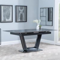 Product photograph of Alpha Black Ceramic Extending Dining Table - 140cm-180cm from Choice Furniture Superstore