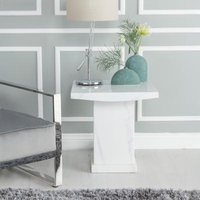 Product photograph of Turin Square White Marble Lamp Table from Choice Furniture Superstore