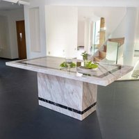 Product photograph of Rome Cream Marble Dining Table from Choice Furniture Superstore