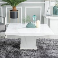 Product photograph of Turin Square White Marble Coffee Table from Choice Furniture Superstore