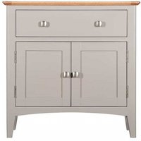 Product photograph of Lowell Grey And Oak Compact Sideboard 75cm W With 2 Doors And 1 Drawer from Choice Furniture Superstore