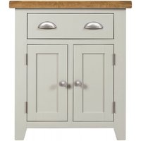 Product photograph of Lundy Grey And Oak Compact Sideboard 70cm W With 2 Doors And 1 Drawer from Choice Furniture Superstore