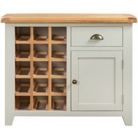 Product photograph of Lundy Grey And Oak Small Sideboard Wine Rack from Choice Furniture Superstore