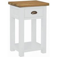 Product photograph of Regatta White Painted Pine Narrow Hallway Console Table With 1 Drawer from Choice Furniture Superstore