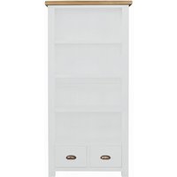 Product photograph of Regatta White Painted Pine Large Bookcase Tall Bookshelf 180cm H With 2 Storage Drawers from Choice Furniture Superstore