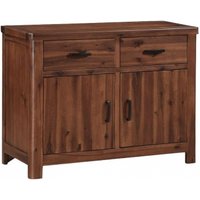 Product photograph of Andorra Dark Acacia 105cm Small 2 Door Sideboard from Choice Furniture Superstore