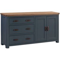 Product photograph of Treviso Blue And Oak 150cm Medium Sideboard - 2 Doors from Choice Furniture Superstore