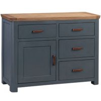 Product photograph of Treviso Blue And Oak Small 1 Door Sideboard from Choice Furniture Superstore