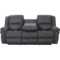 Product photograph of Gloucester Dark Grey 3 Seater Recliner Sofa With Console from Choice Furniture Superstore