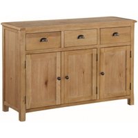 Product photograph of Kilmore Oak 120cm Medium 3 Door Sideboard from Choice Furniture Superstore