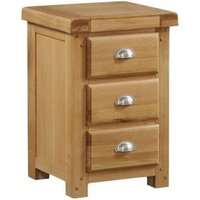 Product photograph of Newbridge Oak 3 Drawer Bedside Cabinet from Choice Furniture Superstore