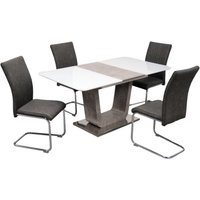Product photograph of Castello White Gloss 4-6 Seater Extending Dining Table from Choice Furniture Superstore