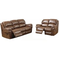 Product photograph of Farnham Leather 3 2 Recliner Sofa Suite from Choice Furniture Superstore