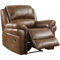 Product photograph of Farnham Tan Leather Recliner Armchair from Choice Furniture Superstore