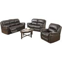 Product photograph of Farnham Brown Leather 3 1 1 Recliner Sofa Suite from Choice Furniture Superstore