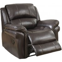 Product photograph of Farnham Brown Leather Recliner Armchair from Choice Furniture Superstore