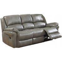 Product photograph of Farnham Grey Leather 3 Seater Recliner Sofa from Choice Furniture Superstore