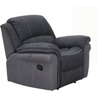 Product photograph of Kingston Charcoal Fusion Fabric Recliner Armchair from Choice Furniture Superstore